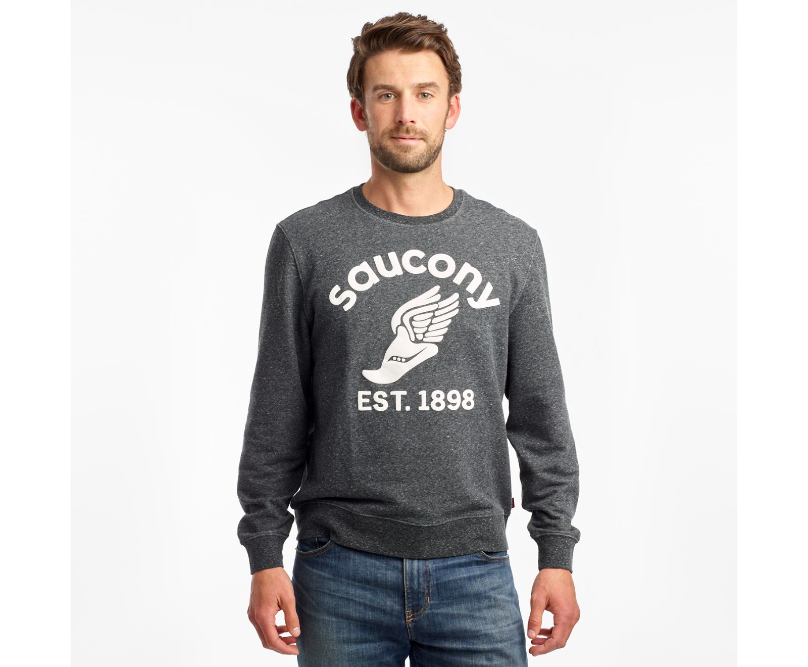 Camisas Saucony Rested Crewneck Hombre Negros | México 624MQZA